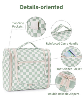 Narwey Travel Toiletry Bag with toiletries and cosmetics inside