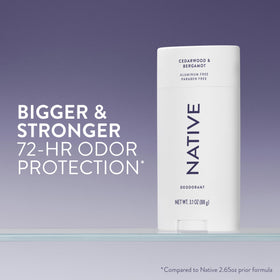 Native Aluminum Free Deodorant Cedarwood & Bergamot packaging side view
