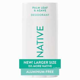 Native Aluminum Free Deodorant large stick front view with green palm leaf design