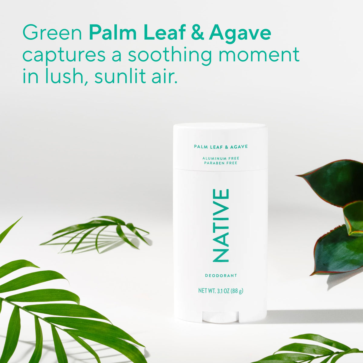 Native Aluminum Free Deodorant large stick on a bathroom counter