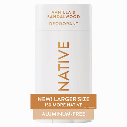 Native Aluminum Free Deodorant Stick Vanilla & Sandalwood front view