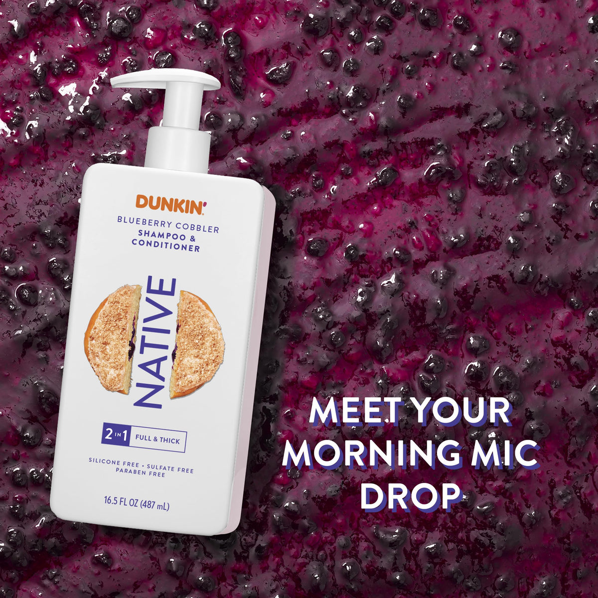 Native Blueberry Cobbler 2-in-1 Shampoo and Conditioner back view