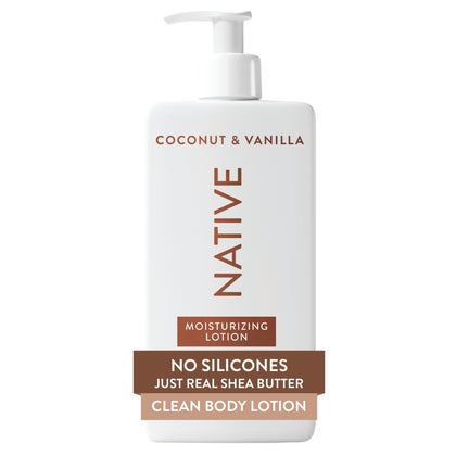 Native Body Lotion Coconut & Vanilla front view 16.5 fl oz