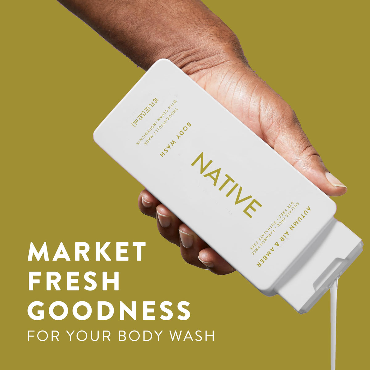 Native Body Wash Autumn Air & Amber lather demonstration