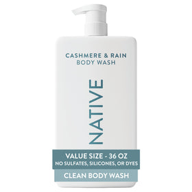 Native Body Wash Cashmere & Rain 36oz pump bottle front view