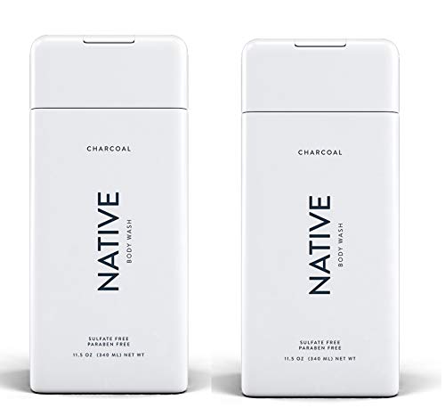 Native Body Wash Charcoal 11.5 oz bottle side view