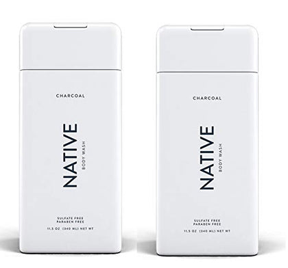 Native Body Wash Charcoal 2-Pack front view with 11.5 oz bottles