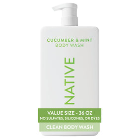 Native Body Wash Cucumber & Mint 36 oz pump bottle front view