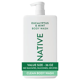 Native Body Wash Eucalyptus & Mint 36 oz pump bottle front view