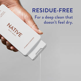 Native Body Wash in a shower setting
