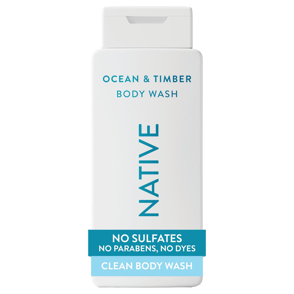 Native Body Wash Ocean & Timber 18 oz front view