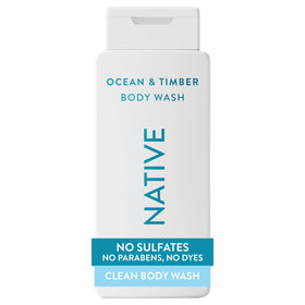 Native Body Wash Ocean & Timber 18 oz front view