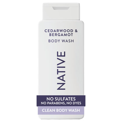 Native Clean Body Wash Cedarwood & Bergamot 18 fl oz front view