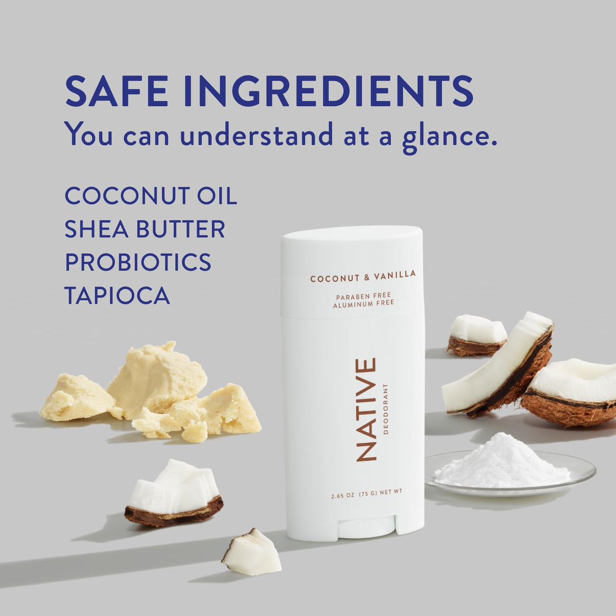 Native Clean Deodorant Coconut & Vanilla in lifestyle setting