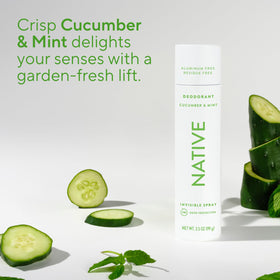 Native Deodorant & Body Spray Cucumber & Mint in lifestyle setting