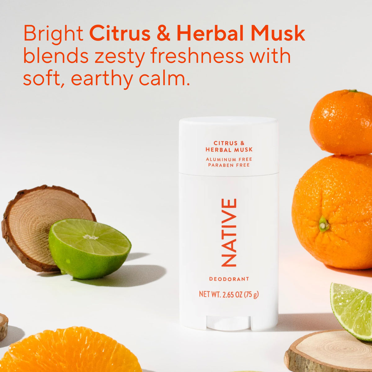Native Deodorant Citrus & Herbal Musk application on skin