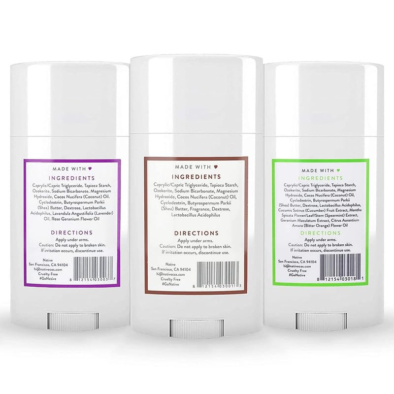 Native Deodorant Classic scent options displayed