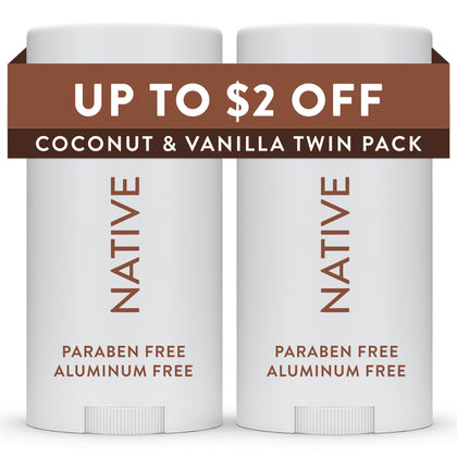 Native Deodorant Coconut & Vanilla 2-pack front view