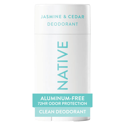 Native Deodorant Jasmine & Cedar front view with packaging