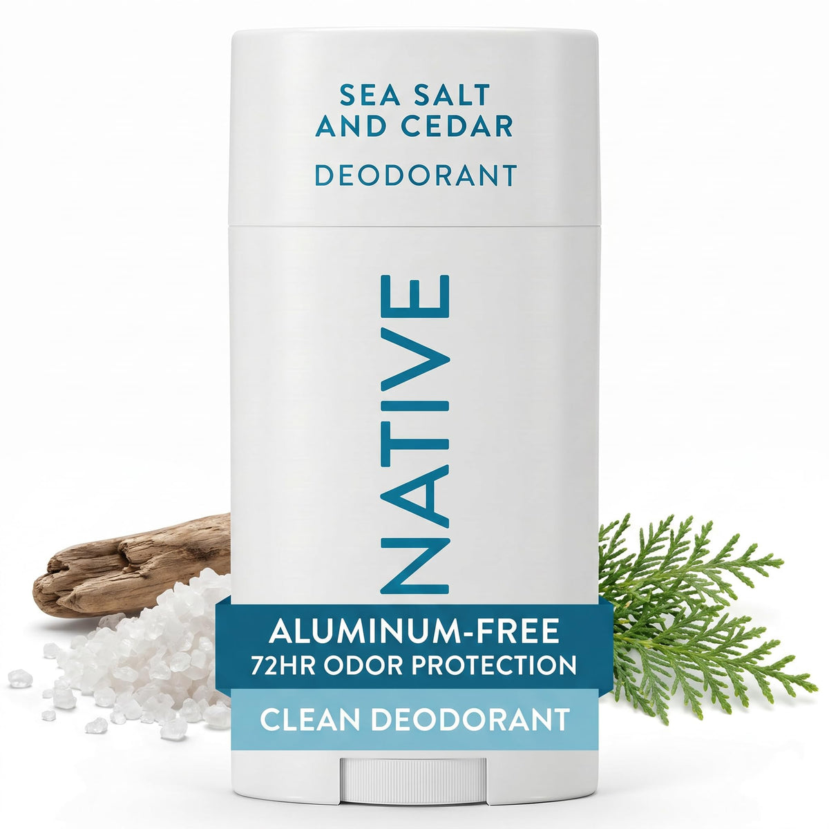 Native Deodorant Sea Salt & Cedar 72-hour odour control front view