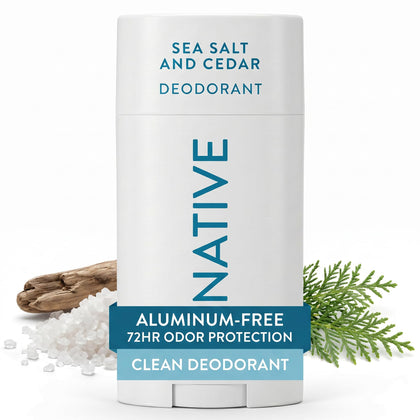 Native Deodorant Sea Salt & Cedar 72-hour odour control front view