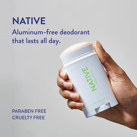 Native Deodorant stick close-up showing smooth application