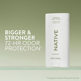 Native Deodorant stick showing smooth application