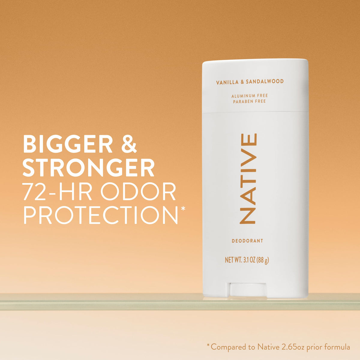 Native Deodorant Stick Vanilla & Sandalwood side view