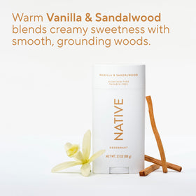 Native Deodorant Stick Vanilla & Sandalwood top view