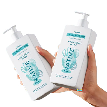 Native Global Flavors Hand & Body Lotion Italian Vanilla Gelato front view