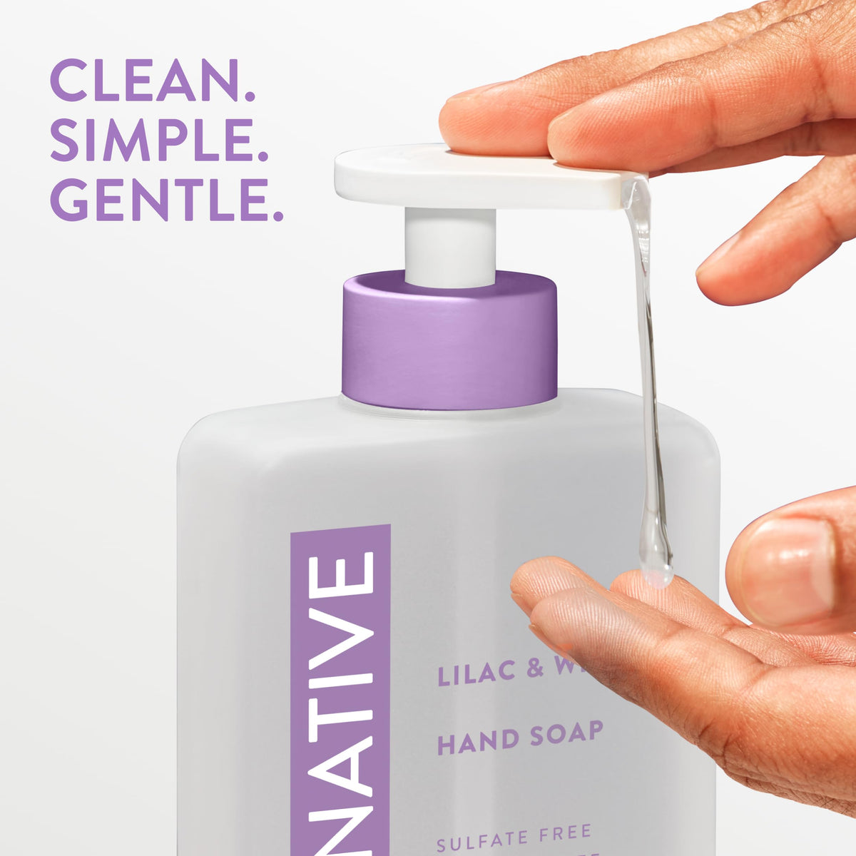 Native Liquid Hand Soap 13 oz bottle with floral background