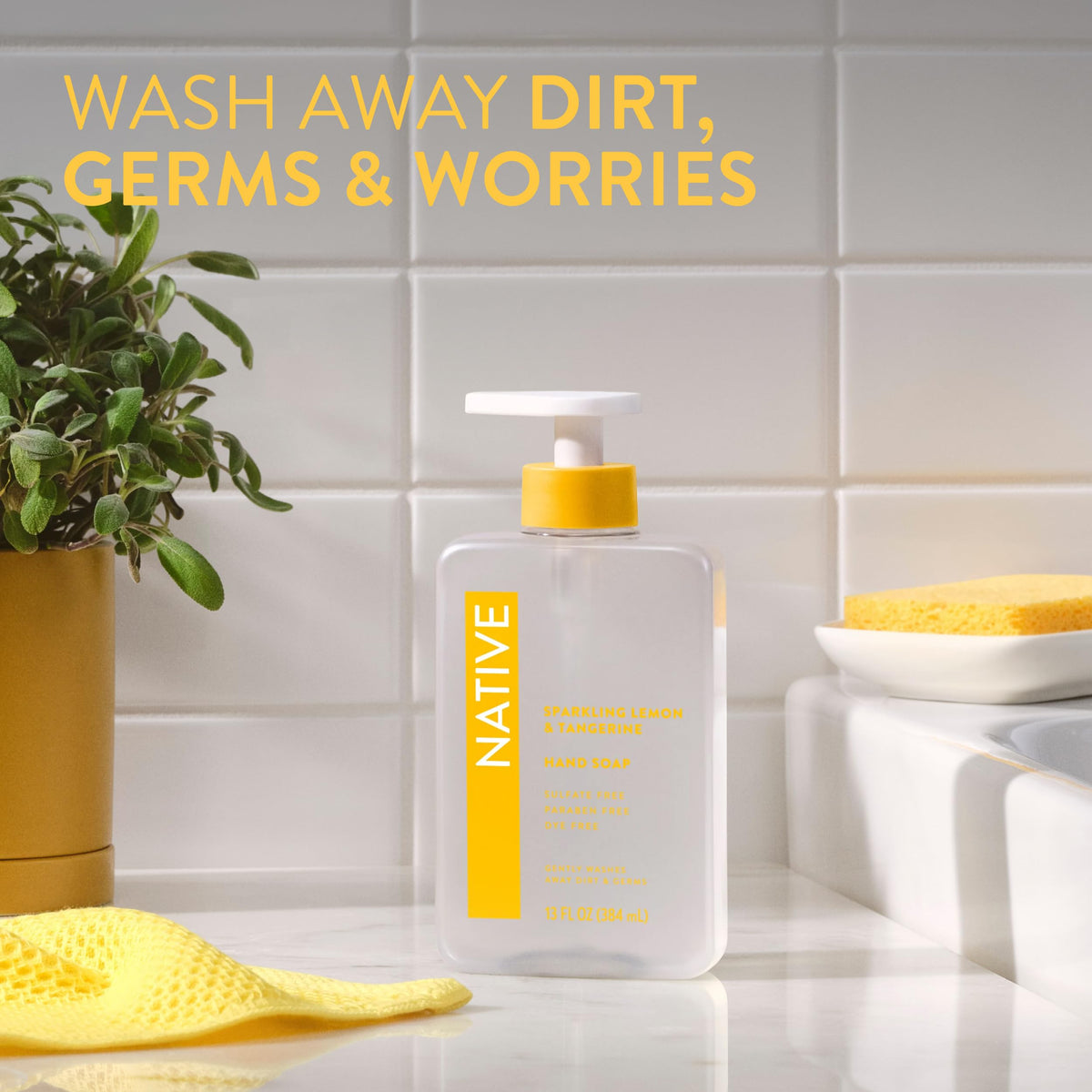 Native Liquid Hand Soap Sparkling Lemon & Tangerine pump top