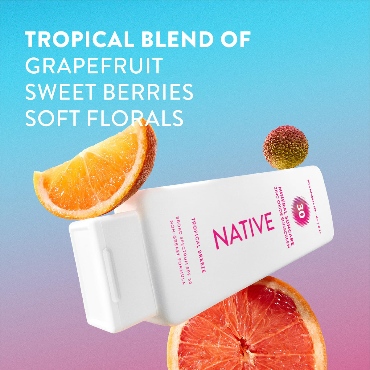 Native Mineral Sunscreen Lotion SPF 30 application on skin