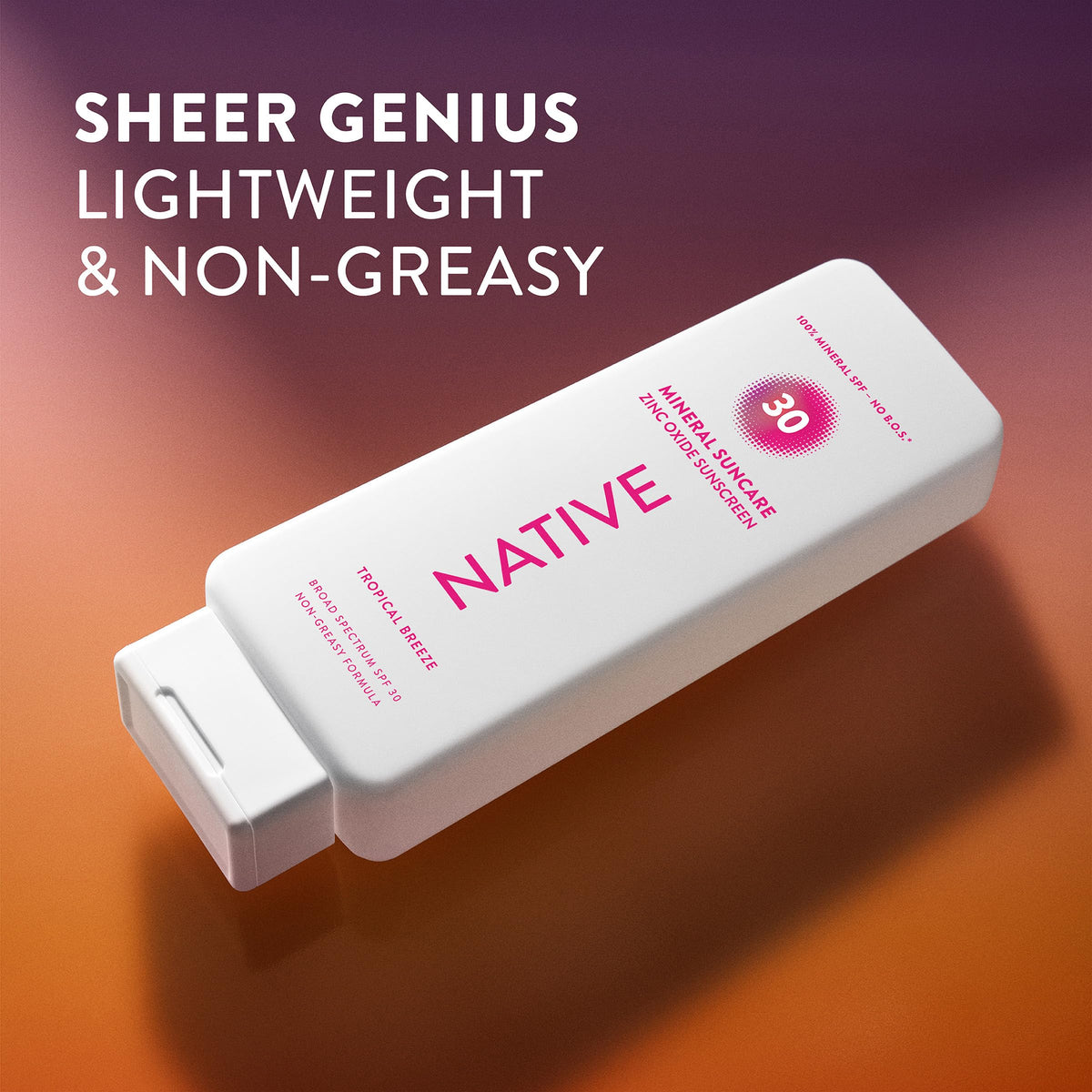 Native Mineral Sunscreen Lotion SPF 30 lifestyle scene at the beach