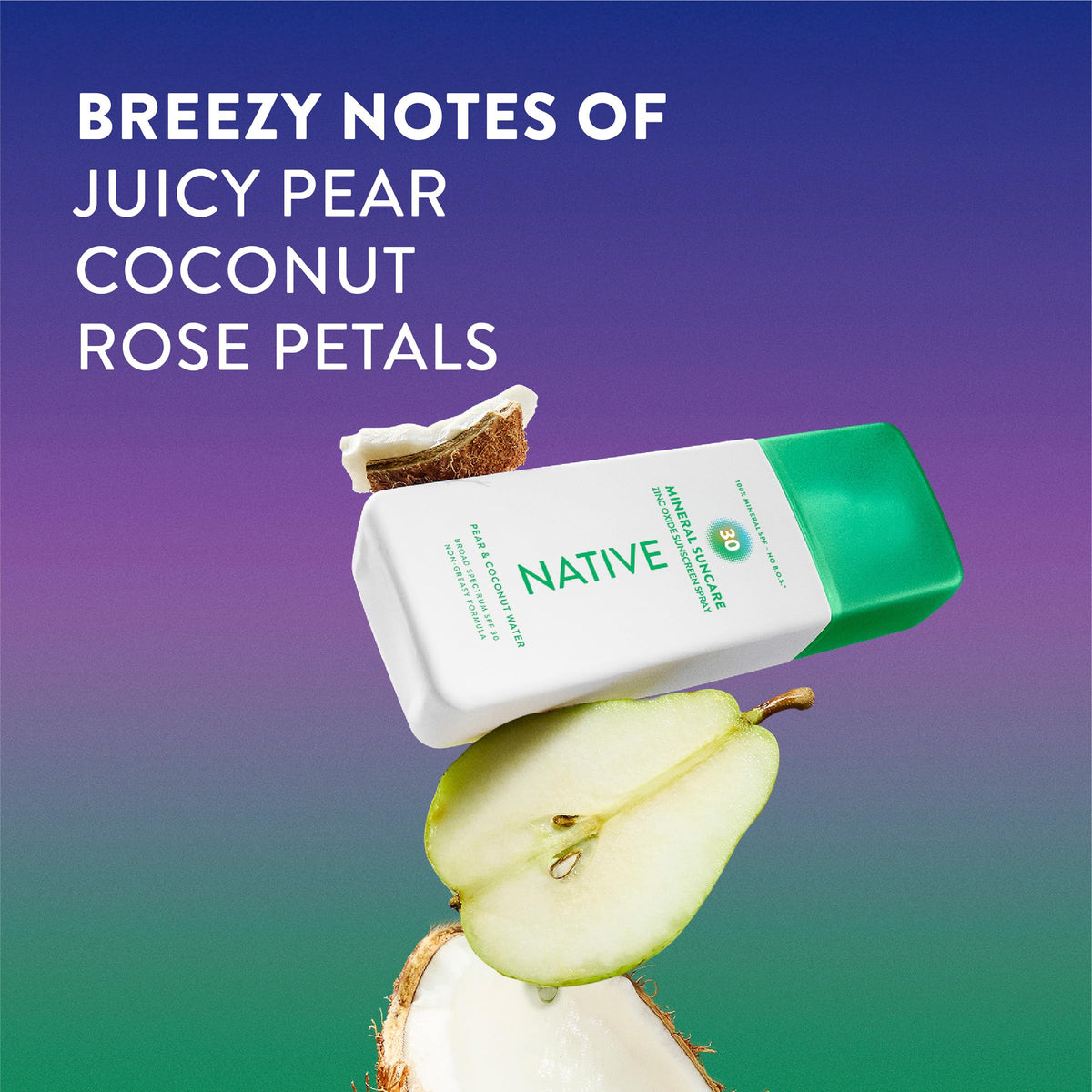 Native Mineral Sunscreen Spray SPF 30 in outdoor setting