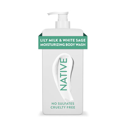 Native Moisturizing Body Wash 18 oz front view with pump dispenser