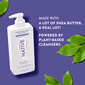 Native Moisturizing Body Wash 18 oz in shower setting