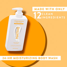 Native Moisturizing Body Wash 18 oz lifestyle scene in shower