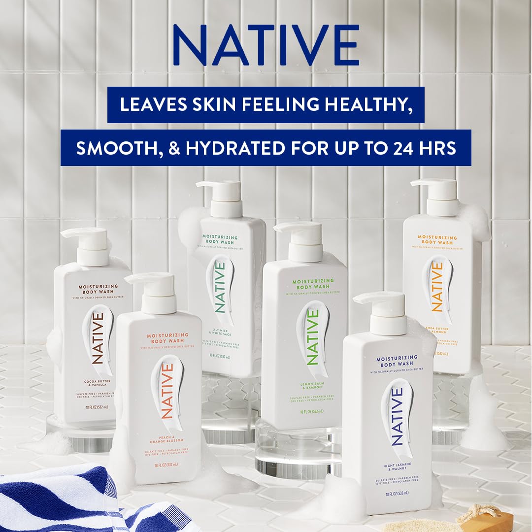 Native Moisturizing Body Wash 18 oz with packaging details