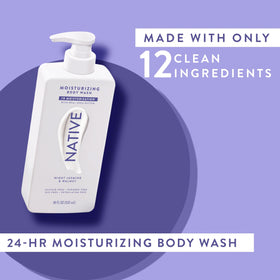 Native Moisturizing Body Wash 18 oz with shea butter and flowers
