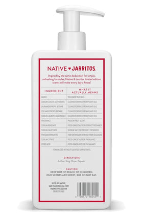 Native Passion Fruit Shampoo 16.5 oz back view