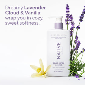 Native Scalp Detox Shampoo Lavender Cloud & Vanilla lifestyle scene