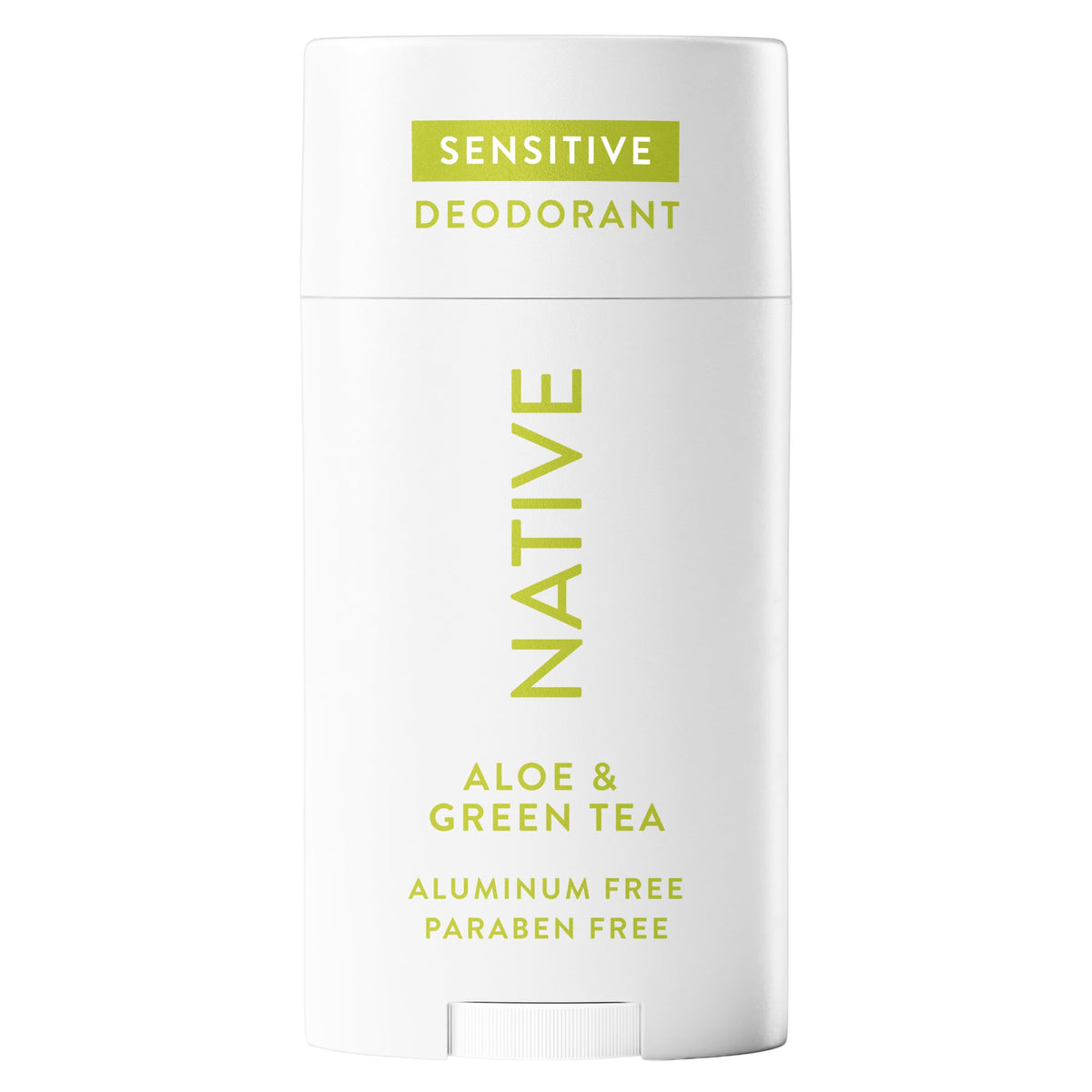 Native Sensitive Deodorant front view with clear stick