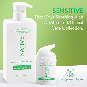 Native Sensitive Face Wash 2 Pack displayed on a countertop
