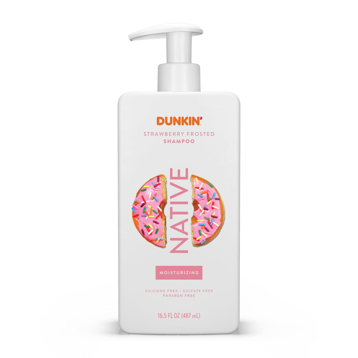 Native Strawberry Frosted Shampoo 16.5 oz front view