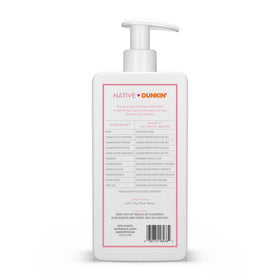 Native Strawberry Frosted Shampoo close-up of label