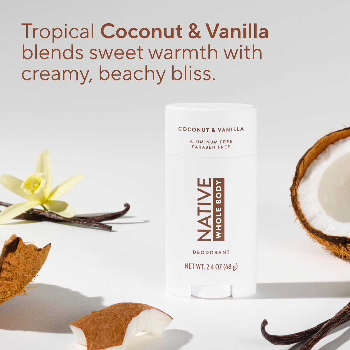 Native Whole Body Deodorant Coconut & Vanilla application