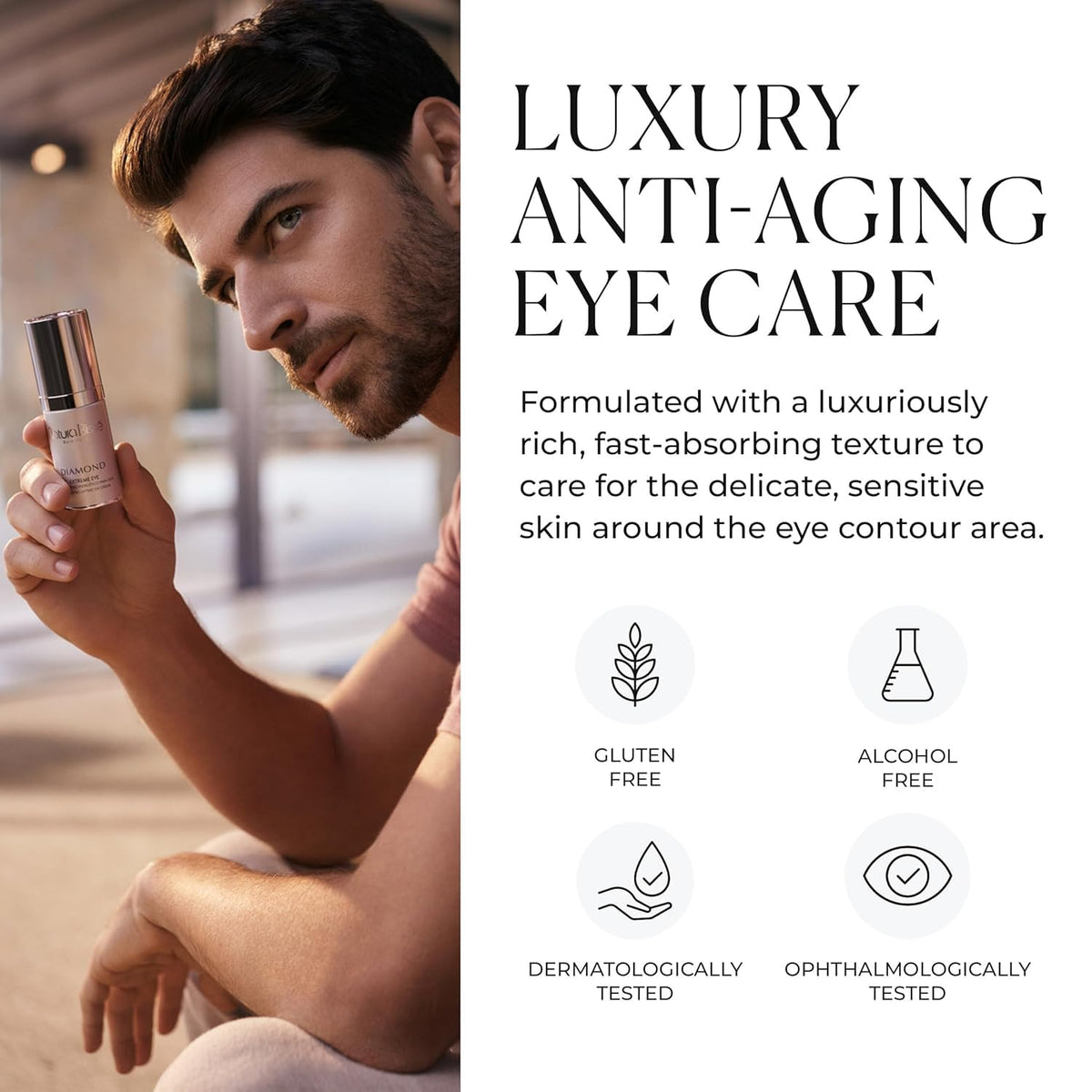 Natura Bissé Diamond Extreme Eye Cream application on skin