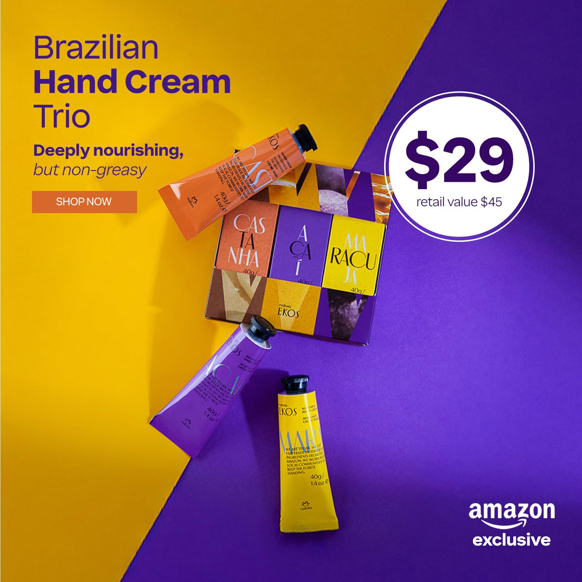 natura Passion Fruit hand cream tube close-up