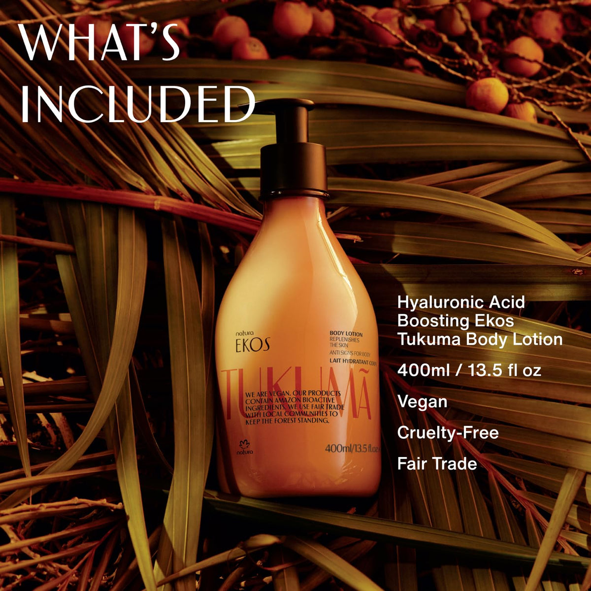 natura Tukumã lotion applied on skin